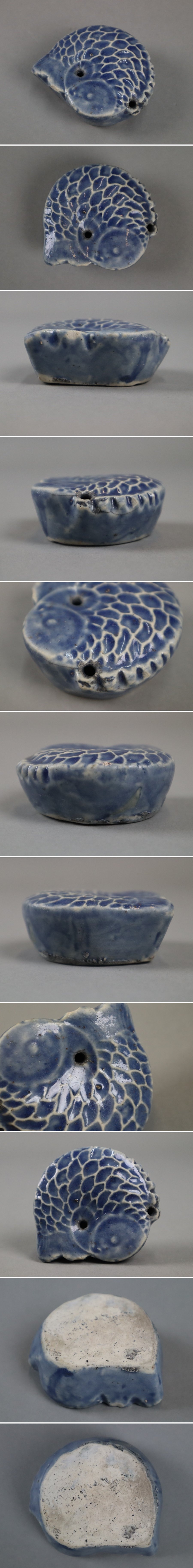 朝鮮美術李朝李朝魚型瑠璃水滴書道具細密細工古美術品[b466]－日本代購 